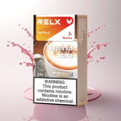 Relx Pod Pro 2 Vape Device Fındık Aromalı Latte 30mg/ml Nikotin, 1.9ml Kapasite, 3 Voltaj Modu
